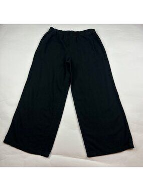 Old Navy Black Linen Blend Wide Leg Lounge Pant M